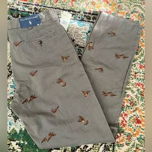 NWT Polo Ralph Lauren Gray Pheasant Pants. Size 34L.
